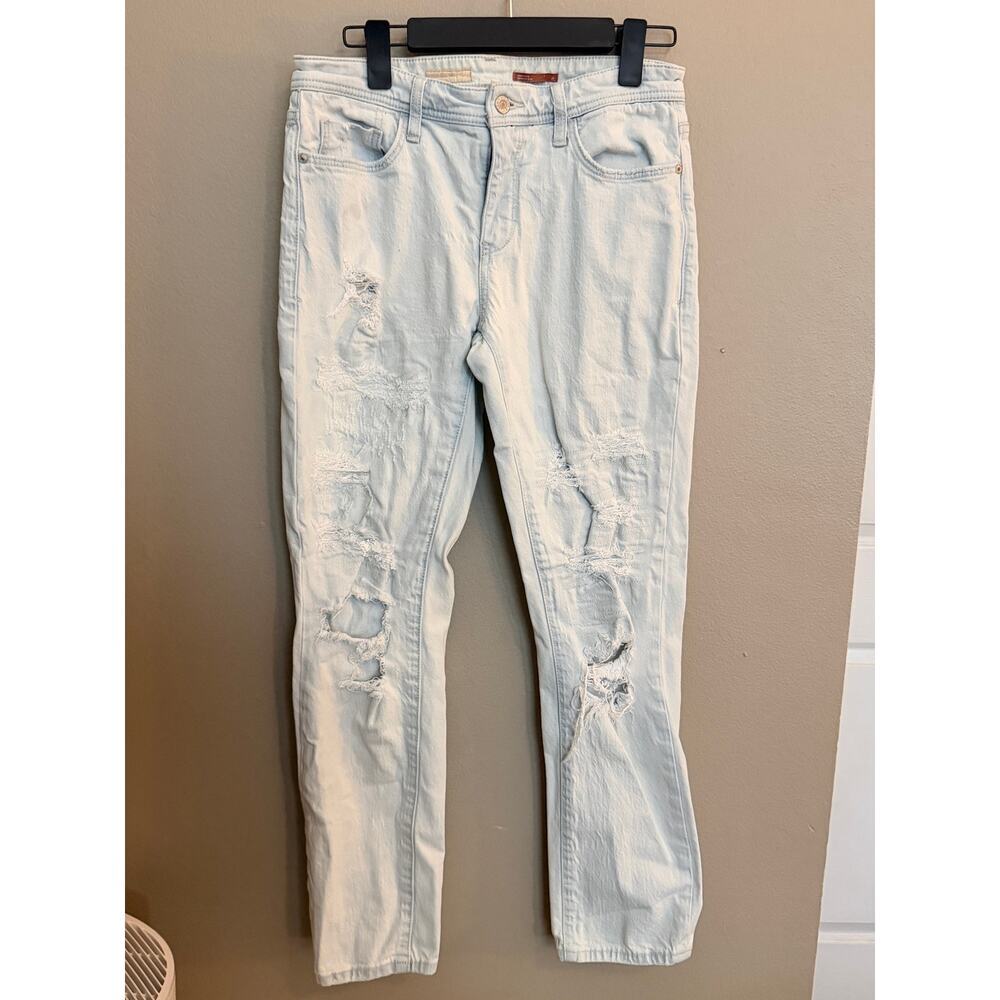 Pilcro Distressed Boyfriend Jeans Women’s Size 27 Light Wash Slim EUC - Picture 1 of 16